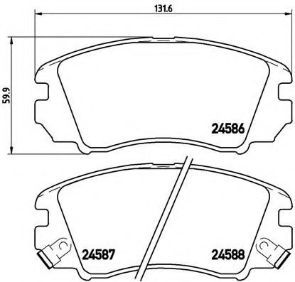 Гальмівні колодки дискові BOSCH арт. P30043