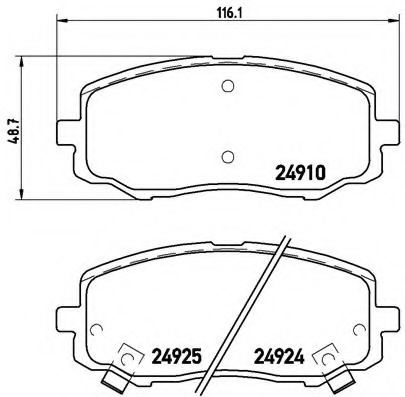 Гальмівні колодки дискові ABS арт. P30045