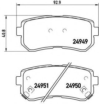 Гальмівні колодки дискові BLUEPRINT арт. P30046