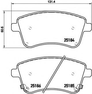 Гальмівні колодки дискові BOSCH арт. P30064