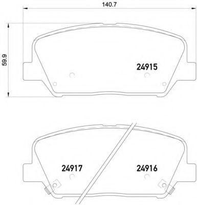 Гальмівні колодки дискові BLUEPRINT арт. P30065