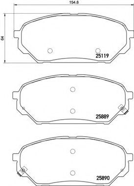 Гальмівні колодки дискові BLUEPRINT арт. P30071