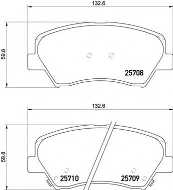 Гальмівні колодки дискові HYUNDAI арт. P30073