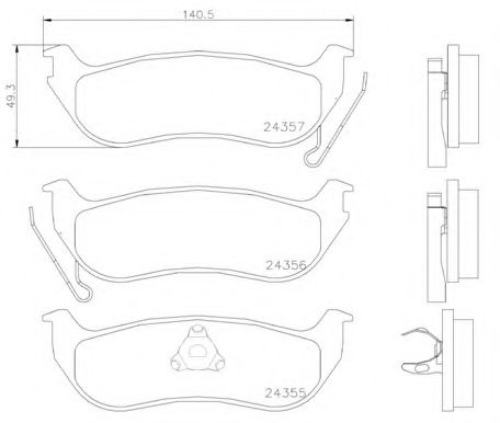 Гальмівні колодки дискові BOSCH арт. P37009