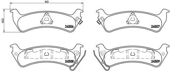 Гальмівні колодки дискові BOSCH арт. P37012