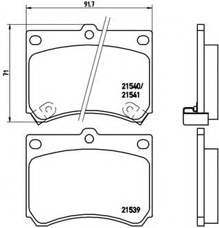 Гальмівні колодки дискові BLUEPRINT арт. P49011