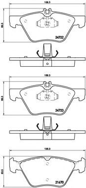 Гальмівні колодки дискові BOSCH арт. P50075