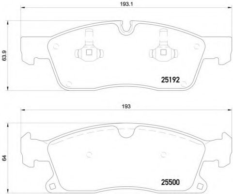 Гальмівні колодки зад. W166/X166 11- (TRW) TEXTAR арт. P50108