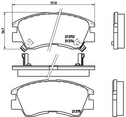 Гальмівні колодки дискові BLUEPRINT арт. P54008