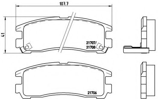 Гальмівні колодки дискові BLUEPRINT арт. P54012