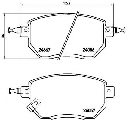 Гальмівні колодки дискові NIPPARTS арт. P56051