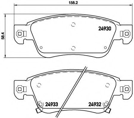 Гальмівні колодки дискові BOSCH арт. P56080