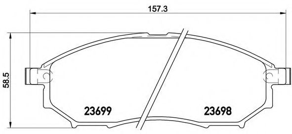 Гальмівні колодки пер. Pathfinder 10- (Sumitomo) BLUEPRINT арт. P56094