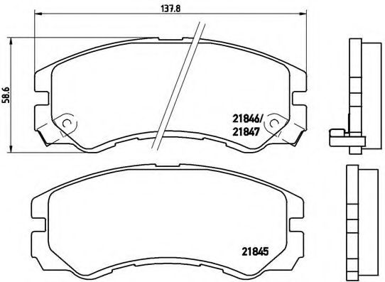 Гальмівні колодки дискові BLUEPRINT арт. P59020