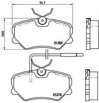 Гальмівні колодки дискові BOSCH арт. P61035