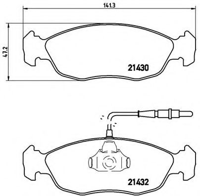 Гальмівні колодки дискові BOSCH арт. P61054