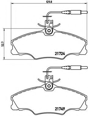 Гальмівні колодки дискові BOSCH арт. P61056