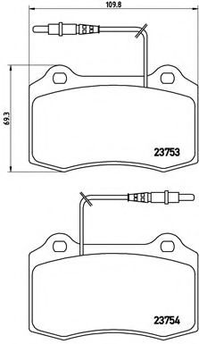 Гальмівні колодки дискові BOSCH арт. P61064