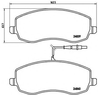 Гальмівні колодки дискові BOSCH арт. P61104