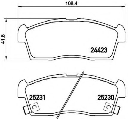 Гальмівні колодки дискові BOSCH арт. P61108