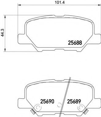 Гальмівні колодки дискові TRW арт. P61111