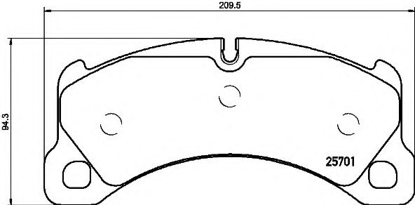 Гальмівні колодки пер. VW Touareg 10- TRW арт. P65033