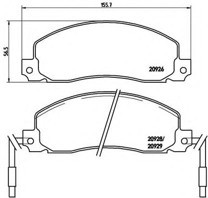 Гальмівні колодки дискові BOSCH арт. P68006