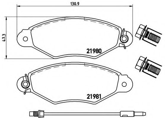 Гальмівні колодки дискові BOSCH арт. P68042