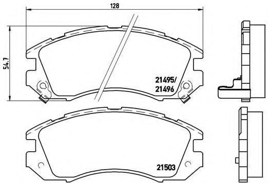 Гальмівні колодки дискові BOSCH арт. P78004