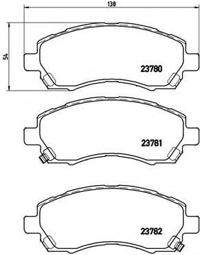 Гальмівні колодки дискові BOSCH арт. P78009