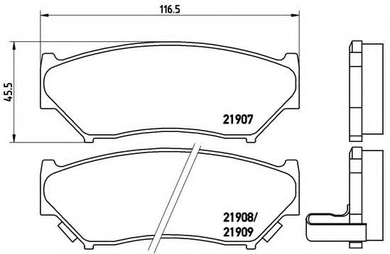 Гальмівні колодки дискові JAPANPARTS арт. P79008