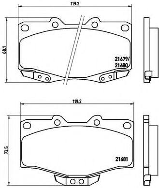 Гальмівні колодки дискові JAPANPARTS арт. P83009