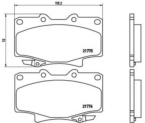 Гальмівні колодки дискові BLUEPRINT арт. P83025