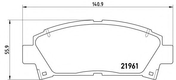 Гальмівні колодки дискові TOKO CARS арт. P83028