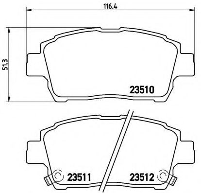 Гальмівні колодки пер. Toyota Yaris/Prius 99-05 (akebono) ABS арт. P83051