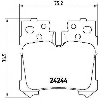 Колодка гальм. диск. LEXUS LS IV 460, 600 H 04/06 - задн. (вир-во BREMBO) NK арт. P83076