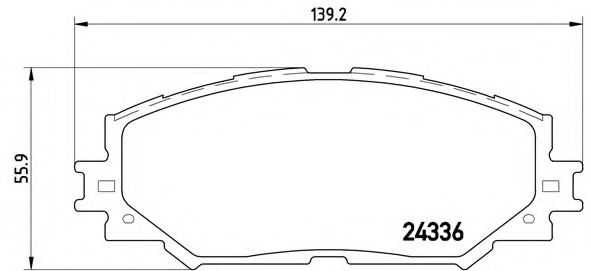 Колодка гальм. диск. TOYOTA AURIS, RAV 4 передн. (вир-во BREMBO) TOKO CARS арт. P83082