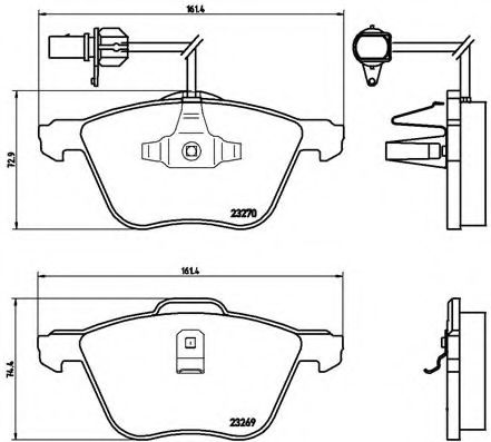 Гальмівні колодки дискові BOSCH арт. P85061