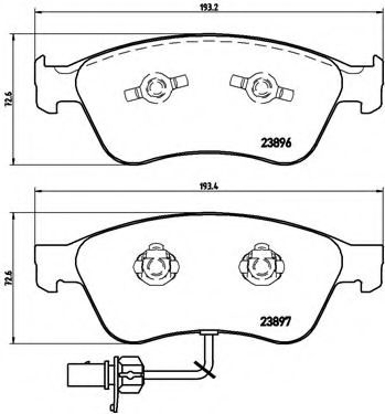 Гальмівні колодки дискові BOSCH арт. P85102