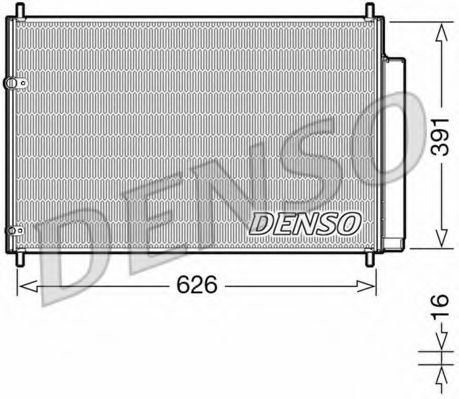 Конденсатор кондицiонера Denso TOYOTA Auris/Avensis/Corolla/Verso 1,3-2,2 01-18