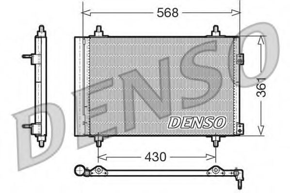 Конденсатор кондицiонера Denso CITROEN/DS/PEUGEOT C4/DS4/308 0,0-2,0 00>>