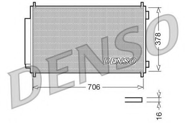 Конденсатор кондицiонера Denso HONDA Cr-V 2,0-2,4 06>>