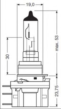 64176-FS OSRAM Лампа H15 55/15W 12V PGJ23T-1 ORIGINAL HELLA арт. 64176