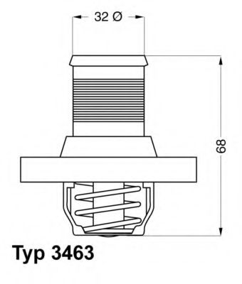 Термостат 2.0MPI 16V, 1.4MPI 8V, 1.6MPI 16V FIAT Fiorino 07-, Qubo 08-19, Scudo 95-07, Ulysse 02-10, Ulysse 94-02; PEUGEOT Bipper 08-17, 307 01-11, 206 98-12, Partner 96-08, 306 93-02, 806 98-02; CITROEN Berlingo 96-08, C4 04-11, Jumpy 95-07, Xsara 00-06, PEUGEOT арт. 346389D