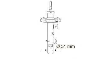 Амортизатор підв. Peugeot 207 передн. лів. газов. Excel-G (вир-во Kayaba) BILSTEIN арт. 339708