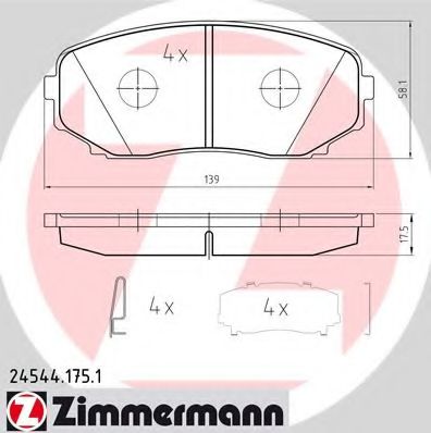 Колодки гальмівні дискові JAPANPARTS арт. 245441751