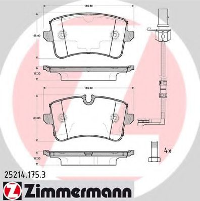 Колодки гальмівні дискові FRICTION MASTER арт. 252141753