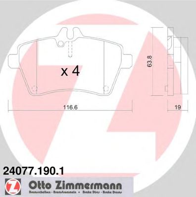 Колодки гальмівні дискові ATE арт. 240771901