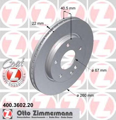 Гальмiвнi диски переднi BREMBO арт. 400360220