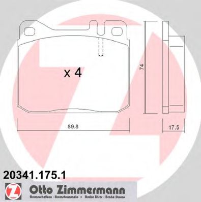 Гальмiвнi колодки дисковi переднi ABE арт. 203411751